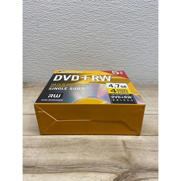 Memorex 4.7GB DVD+RW 5Pack For PC & Home Video Recordable Single Sided New - Picture 8 of 8